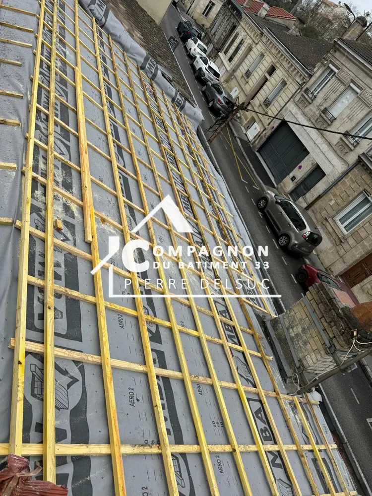 Couverture, Réfection toiture, Pose pare-pluie, Remplacement liteaux, Remplacement contre-liteaux
