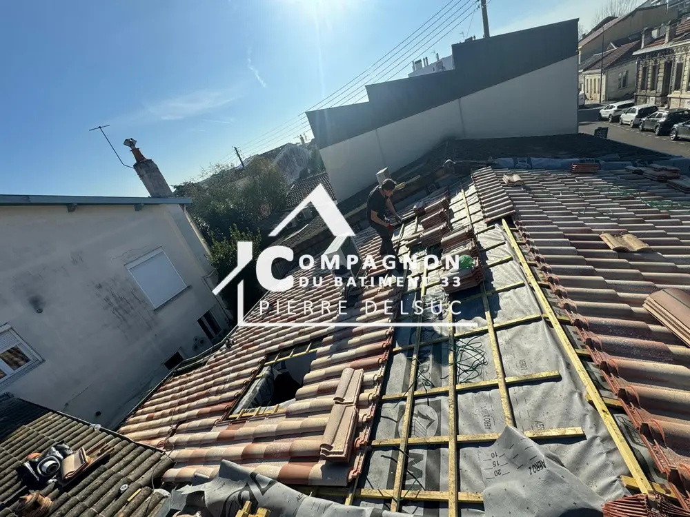 Couverture, Réfection toiture, Pose pare-pluie, Remplacement liteaux, Remplacement contre-liteaux